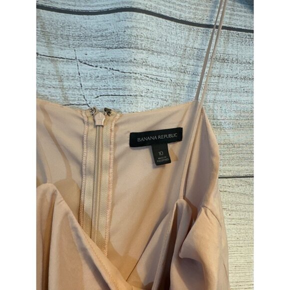 Banana Republic Light Pink Layered Spaghetti Strap Dress Size 10 - Picture 2 of 3